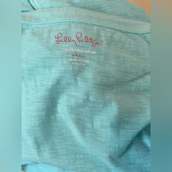 Lilly Pulitzer 100% Pima Cotton Ruffle V-Neck Halter Tank Top Women’s Small - Picture 9 of 12